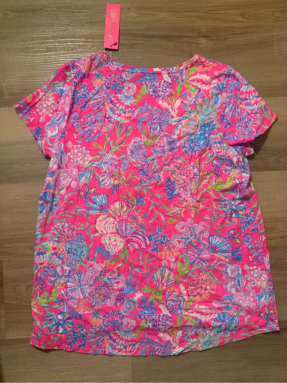 Lilly Pulitzer Pink Multi Floral Short-Sleeve Tee - Picture 7 of 10